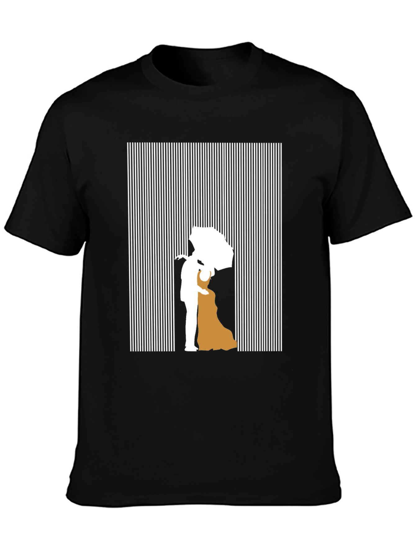 Romantic Couple Silhouette Graphic Tee