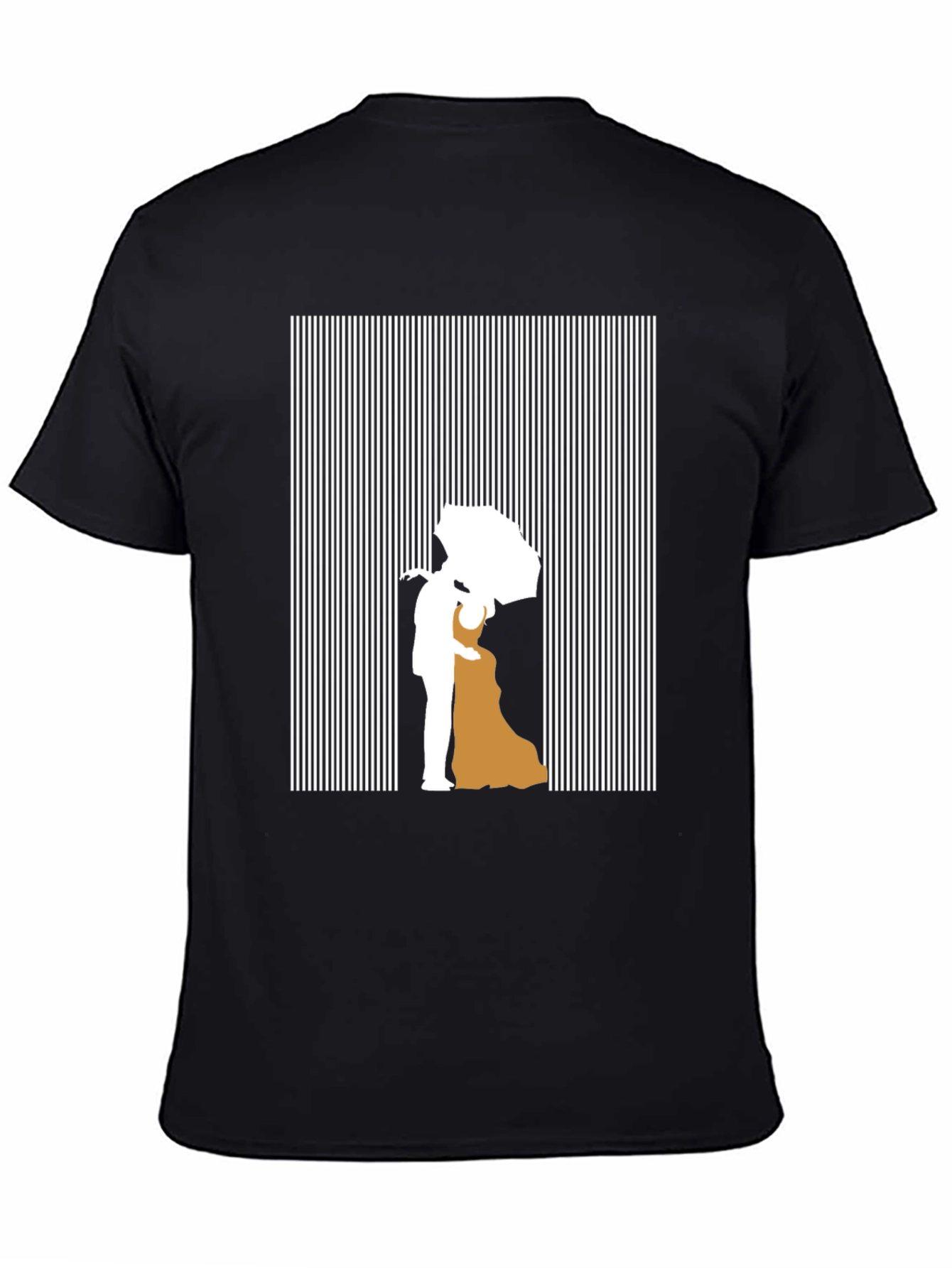 Romantic Couple Silhouette Graphic Tee