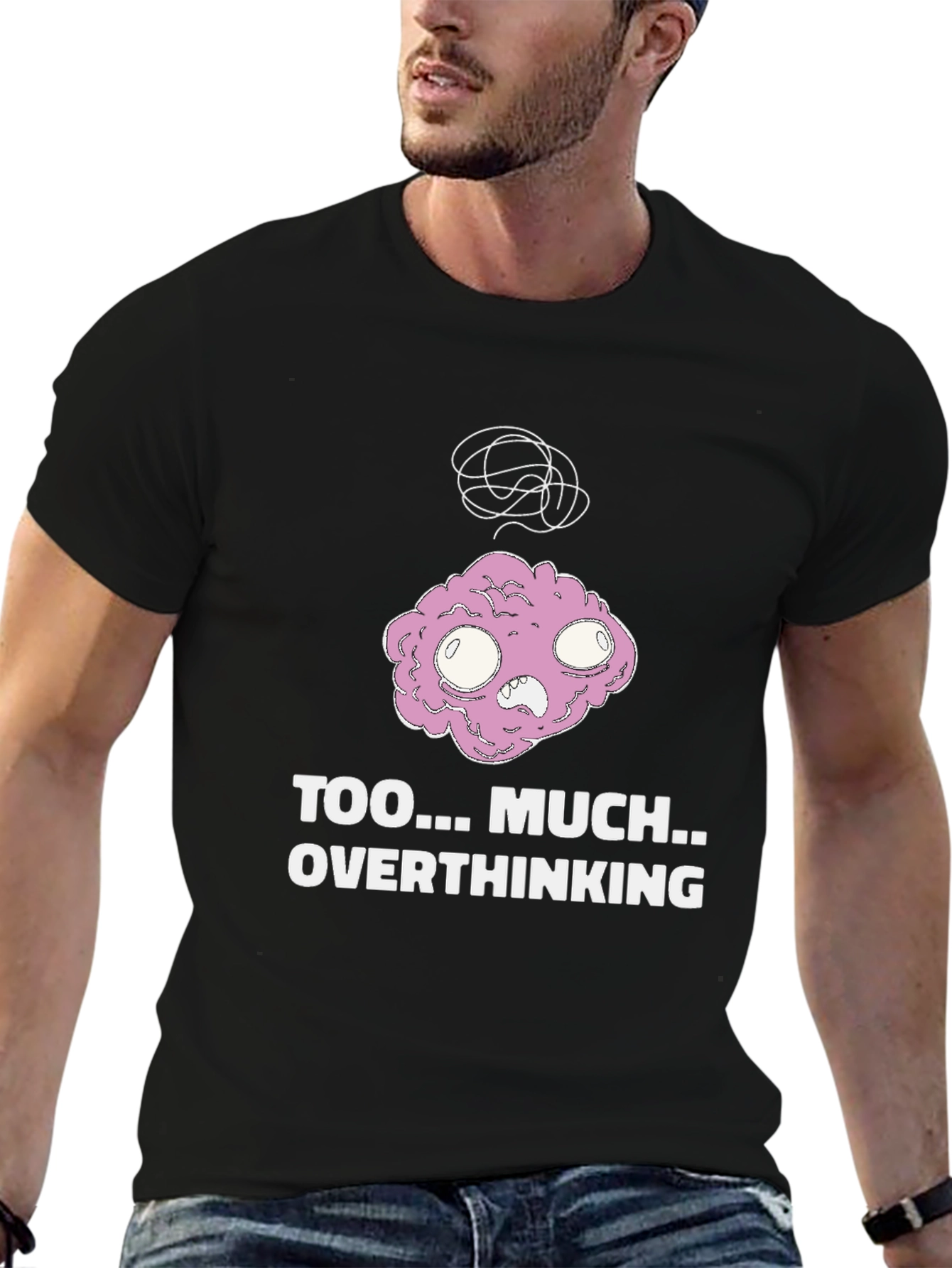 Overthinking Graphic Tee - Soft Cotton Blend