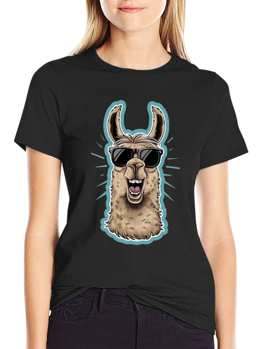 Cool Llama Graphic Tee - Mens Black T-Shirt
