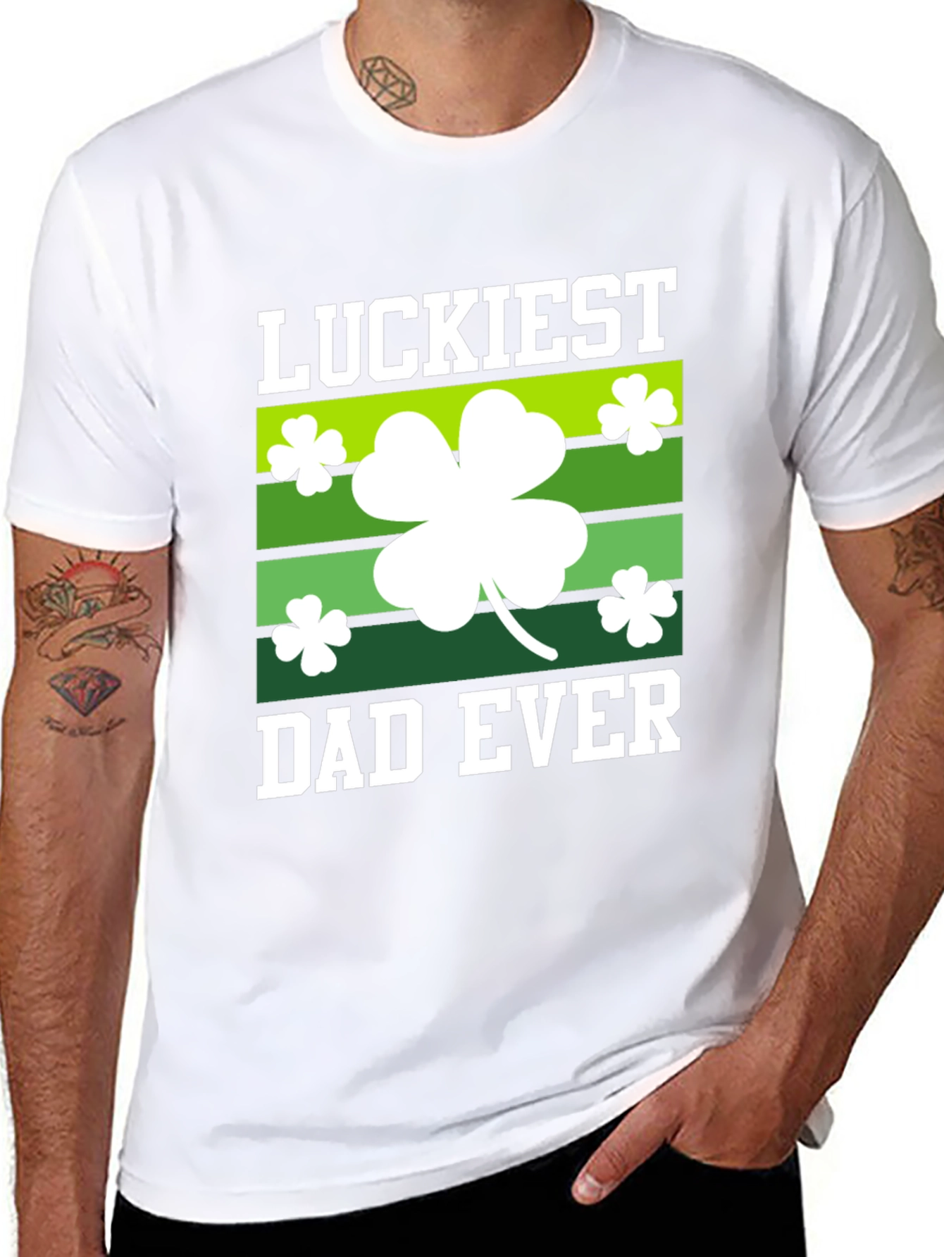 Luckiest Dad Ever St. Patricks Day T-Shirt