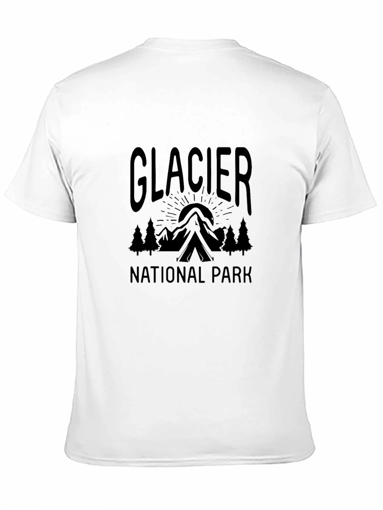 Glacier National Park Black T-Shirt
