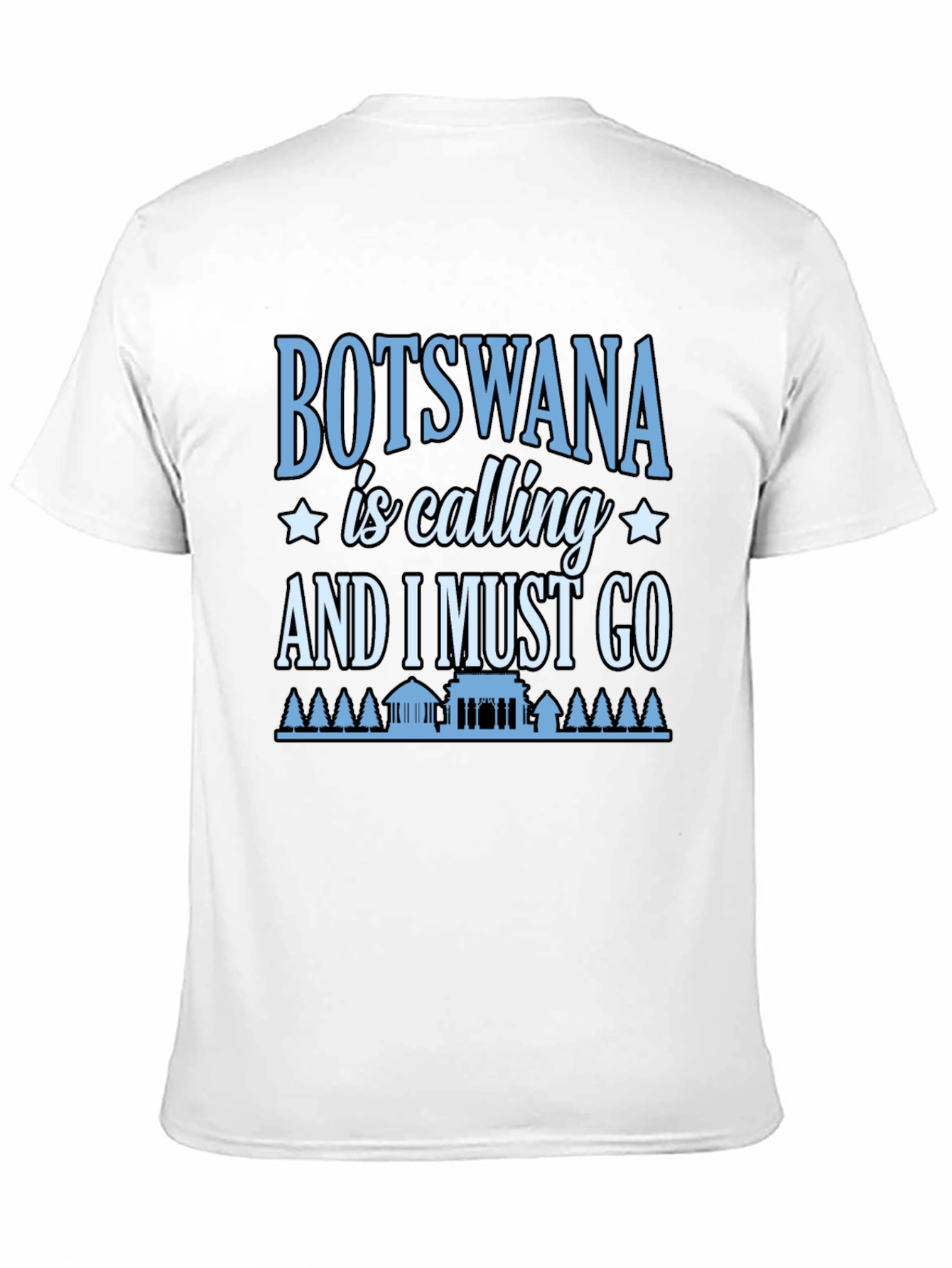 Botswana Calling Graphic T-Shirt - Black