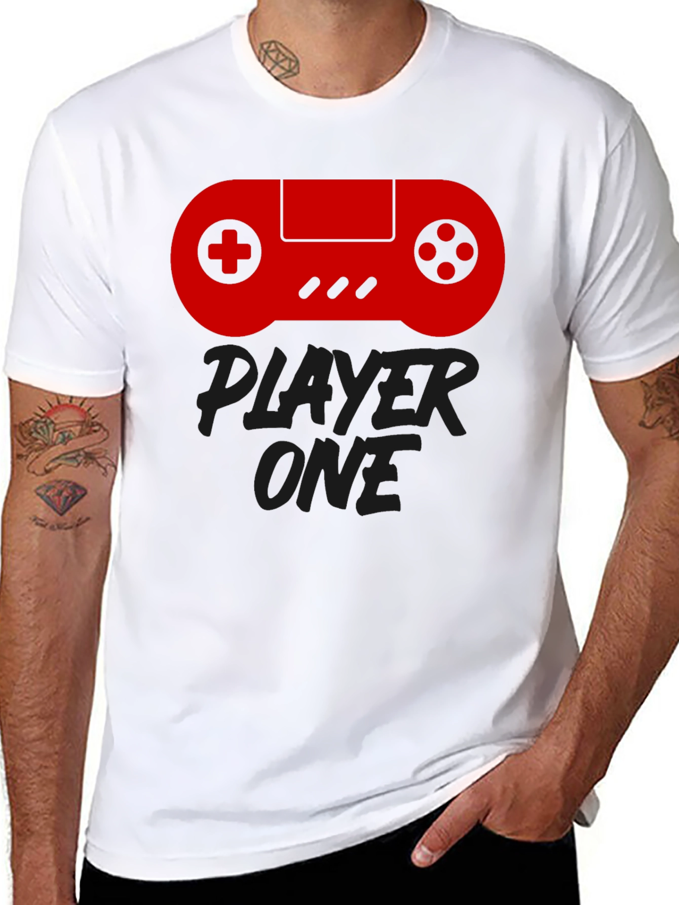 Player One Black Gaming T-Shirt