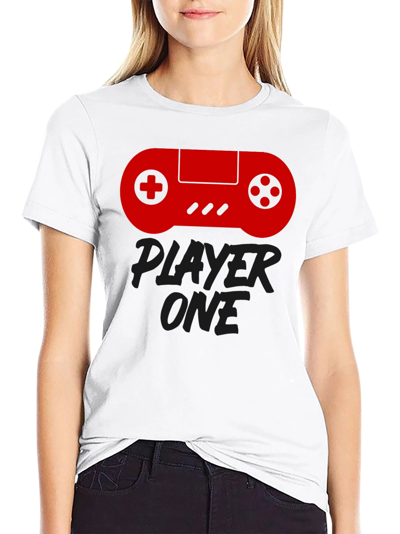 Player One Black Gaming T-Shirt