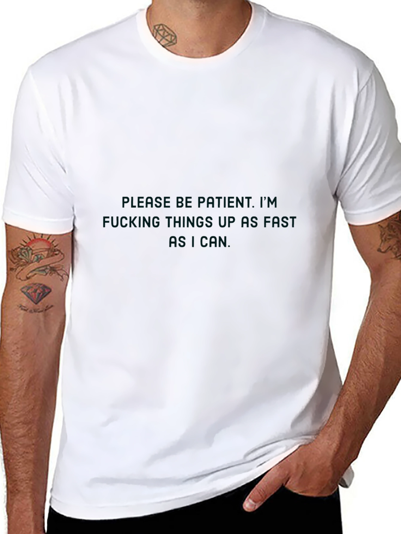 Humorous Graphic T-Shirt - Please Be Patient