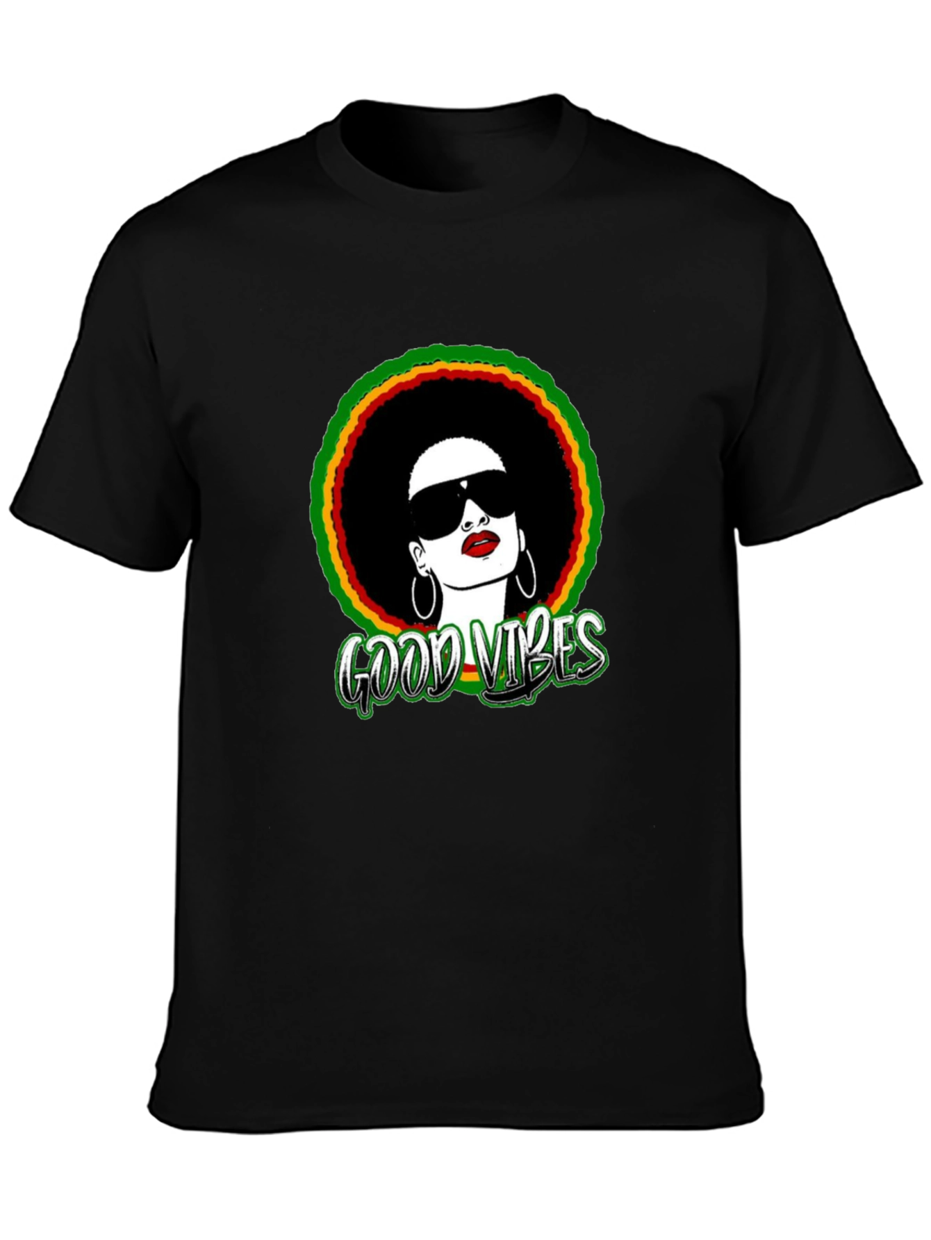 Rasta Afro Good Vibes T-Shirt